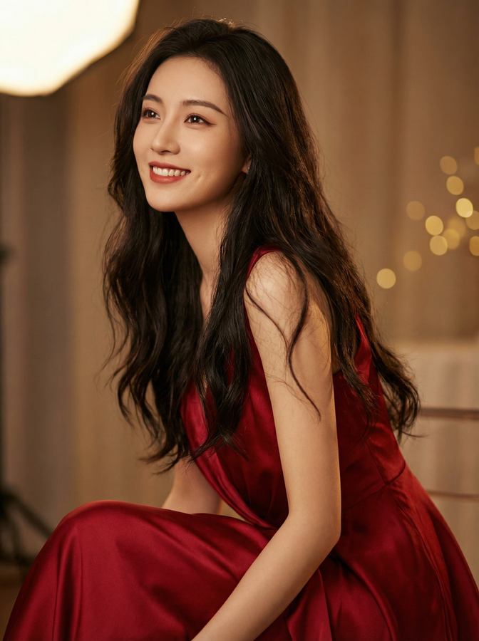 海角社区明星写真视频-红裙系列